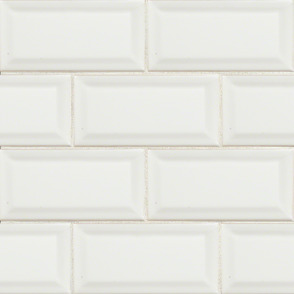 White Hudson 3X6 Glossy Bevel Subway Tile